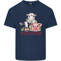 Vegan Kind to Ever Kind Vegetarian Kids T-Shirt Childrens Navy Blue