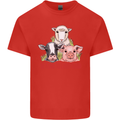 Vegan Kind to Ever Kind Vegetarian Kids T-Shirt Childrens Red