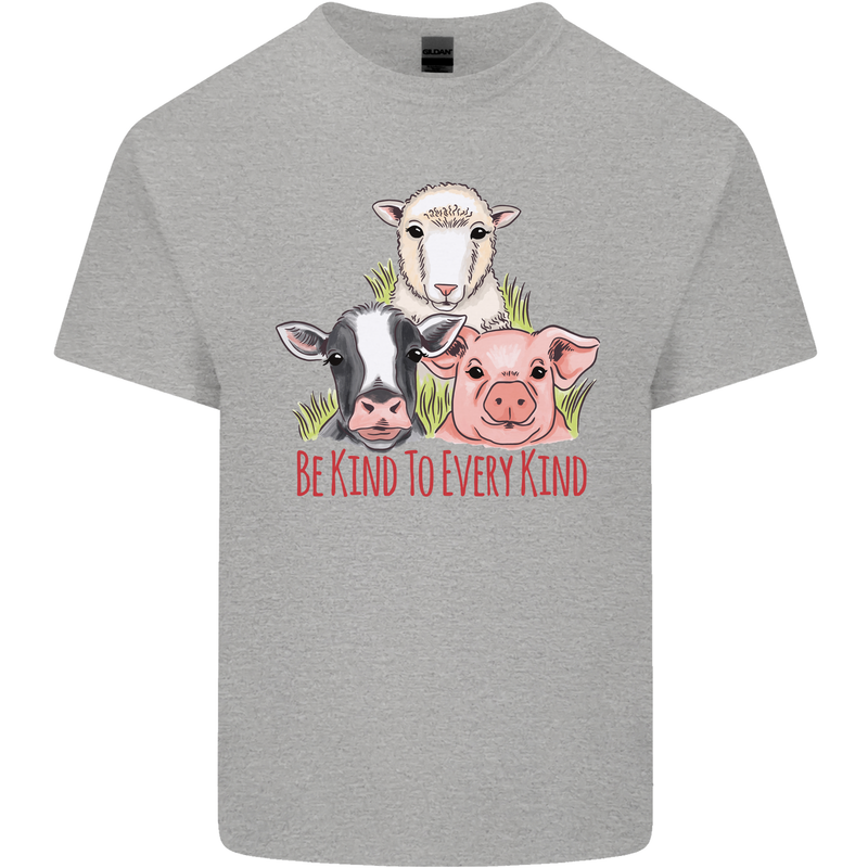 Vegan Kind to Ever Kind Vegetarian Kids T-Shirt Childrens Sports Grey