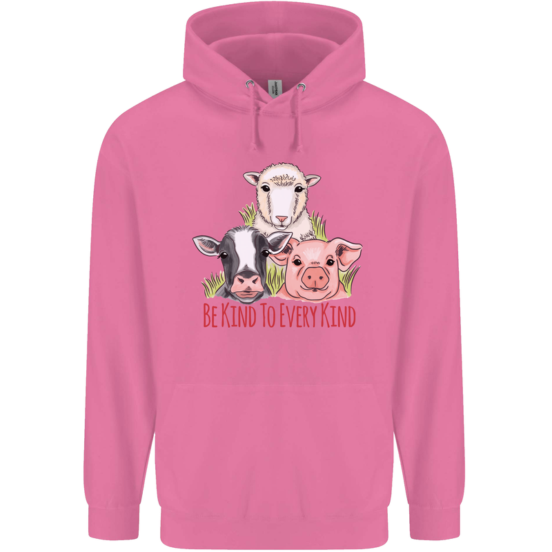 Vegan Kind to Ever Kind Vegetarian Mens 80% Cotton Hoodie Azelea