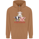 Vegan Kind to Ever Kind Vegetarian Mens 80% Cotton Hoodie Caramel Latte