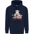 Vegan Kind to Ever Kind Vegetarian Mens 80% Cotton Hoodie Navy Blue