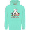 Vegan Kind to Ever Kind Vegetarian Mens 80% Cotton Hoodie Peppermint
