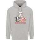 Vegan Kind to Ever Kind Vegetarian Mens 80% Cotton Hoodie Sports Grey