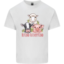 Vegan Kind to Ever Kind Vegetarian Mens Cotton T-Shirt Tee Top White