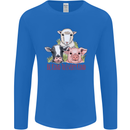 Vegan Kind to Ever Kind Vegetarian Mens Long Sleeve T-Shirt Royal Blue