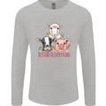 Vegan Kind to Ever Kind Vegetarian Mens Long Sleeve T-Shirt Sports Grey