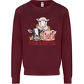 Vegan Kind to Ever Kind Vegetarian Mens Sweatshirt Jumper Maroon