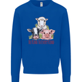 Vegan Kind to Ever Kind Vegetarian Mens Sweatshirt Jumper Royal Blue