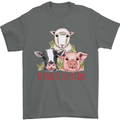 Vegan Kind to Ever Kind Vegetarian Mens T-Shirt 100% Cotton Charcoal