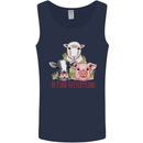 Vegan Kind to Ever Kind Vegetarian Mens Vest Tank Top Navy Blue