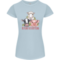 Vegan Kind to Ever Kind Vegetarian Womens Petite Cut T-Shirt Light Blue