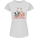 Vegan Kind to Ever Kind Vegetarian Womens Petite Cut T-Shirt White