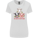 Vegan Kind to Ever Kind Vegetarian Womens Wider Cut T-Shirt White