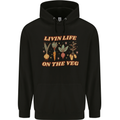 Vegan Living Life on the Veg Vegetarian Childrens Kids Hoodie Black