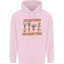 Vegan Living Life on the Veg Vegetarian Childrens Kids Hoodie Light Pink