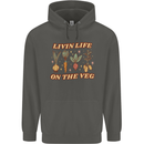 Vegan Living Life on the Veg Vegetarian Childrens Kids Hoodie Storm Grey