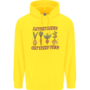 Vegan Living Life on the Veg Vegetarian Childrens Kids Hoodie Yellow