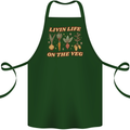 Vegan Living Life on the Veg Vegetarian Cotton Apron 100% Organic Forest Green