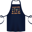 Vegan Living Life on the Veg Vegetarian Cotton Apron 100% Organic Navy Blue