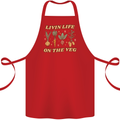 Vegan Living Life on the Veg Vegetarian Cotton Apron 100% Organic Red