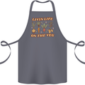 Vegan Living Life on the Veg Vegetarian Cotton Apron 100% Organic Steel