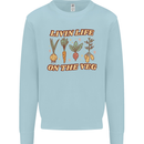 Vegan Living Life on the Veg Vegetarian Kids Sweatshirt Jumper Light Blue