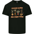 Vegan Living Life on the Veg Vegetarian Kids T-Shirt Childrens Black