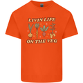 Vegan Living Life on the Veg Vegetarian Kids T-Shirt Childrens Orange