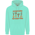 Vegan Living Life on the Veg Vegetarian Mens 80% Cotton Hoodie Peppermint
