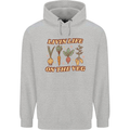 Vegan Living Life on the Veg Vegetarian Mens 80% Cotton Hoodie Sports Grey
