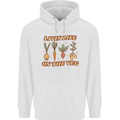 Vegan Living Life on the Veg Vegetarian Mens 80% Cotton Hoodie White