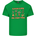 Vegan Living Life on the Veg Vegetarian Mens Cotton T-Shirt Tee Top Irish Green