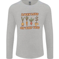 Vegan Living Life on the Veg Vegetarian Mens Long Sleeve T-Shirt Sports Grey