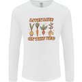 Vegan Living Life on the Veg Vegetarian Mens Long Sleeve T-Shirt White