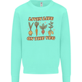 Vegan Living Life on the Veg Vegetarian Mens Sweatshirt Jumper Peppermint