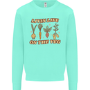 Vegan Living Life on the Veg Vegetarian Mens Sweatshirt Jumper Peppermint