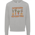 Vegan Living Life on the Veg Vegetarian Mens Sweatshirt Jumper Sports Grey