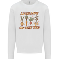 Vegan Living Life on the Veg Vegetarian Mens Sweatshirt Jumper White