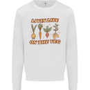 Vegan Living Life on the Veg Vegetarian Mens Sweatshirt Jumper White