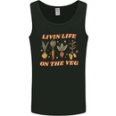 Vegan Living Life on the Veg Vegetarian Mens Vest Tank Top Black