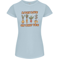 Vegan Living Life on the Veg Vegetarian Womens Petite Cut T-Shirt Light Blue