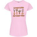 Vegan Living Life on the Veg Vegetarian Womens Petite Cut T-Shirt Light Pink