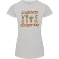 Vegan Living Life on the Veg Vegetarian Womens Petite Cut T-Shirt Sports Grey