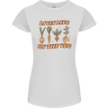 Vegan Living Life on the Veg Vegetarian Womens Petite Cut T-Shirt White