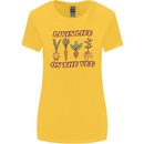 Vegan Living Life on the Veg Vegetarian Womens Wider Cut T-Shirt Yellow