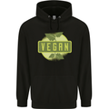 Vegan Mens 80% Cotton Hoodie Black