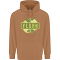 Vegan Mens 80% Cotton Hoodie Caramel Latte