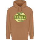 Vegan Mens 80% Cotton Hoodie Caramel Latte