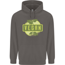 Vegan Mens 80% Cotton Hoodie Charcoal